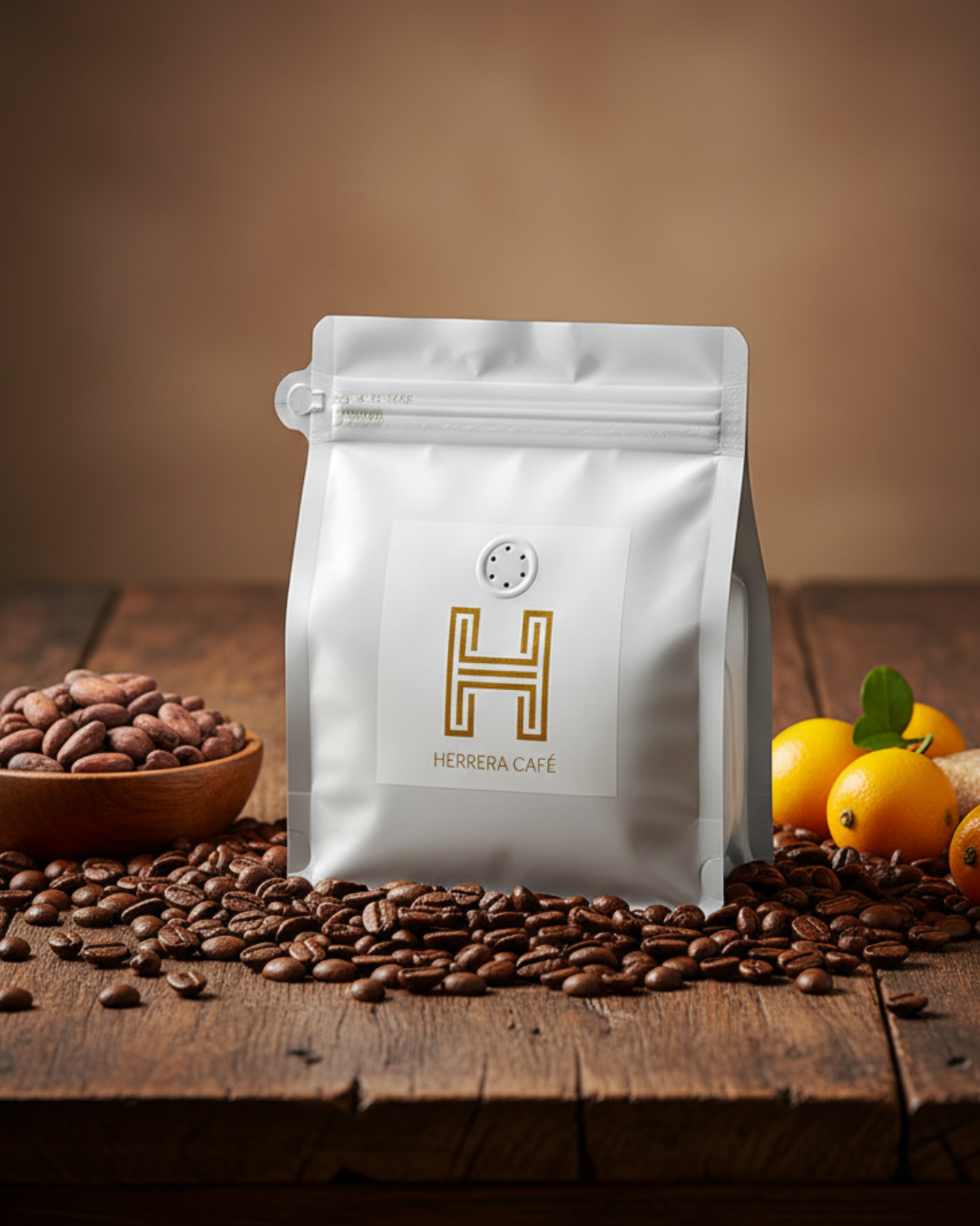 Café Herrera BLEND en grano, presentaciones 250g y 450g, café de especialidad colombiano
