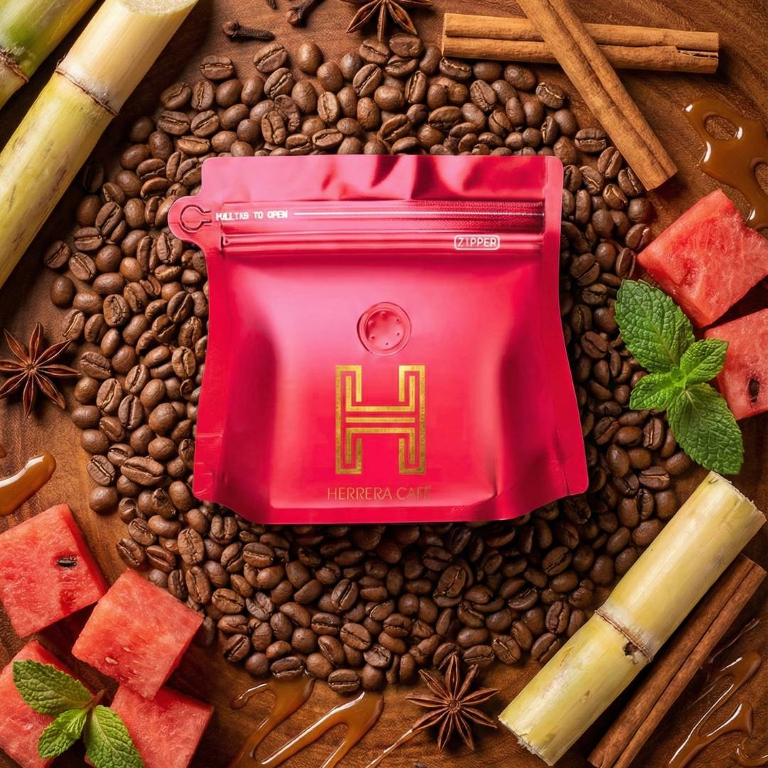 Café Herrera geisha en grano y molido presentaciones 250g y 450g, café de especialidad colombiano