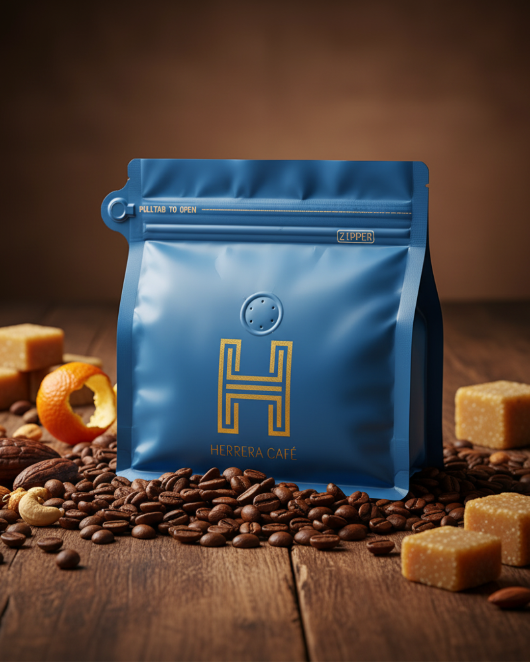 Café Herrera CASTILLO en grano, presentaciones 250g y 450g, café de especialidad colombiano