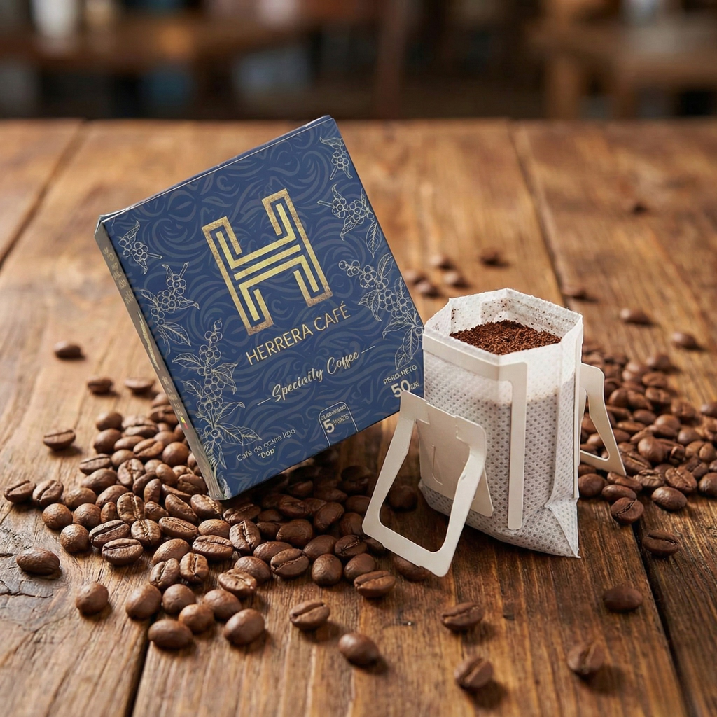 Drips de cafe disponibles en cajas de 5 paquetes de 10grs