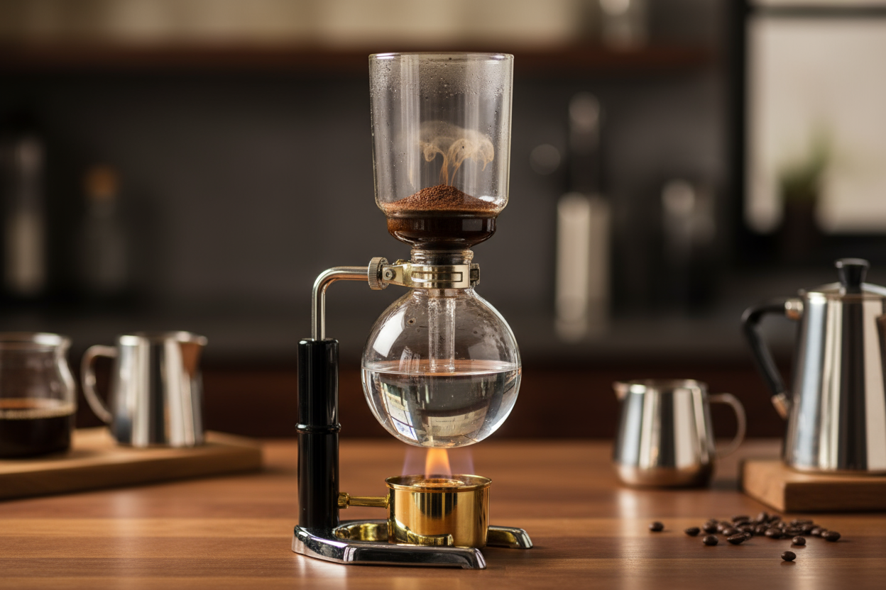 un sifon japones de preparar cafe